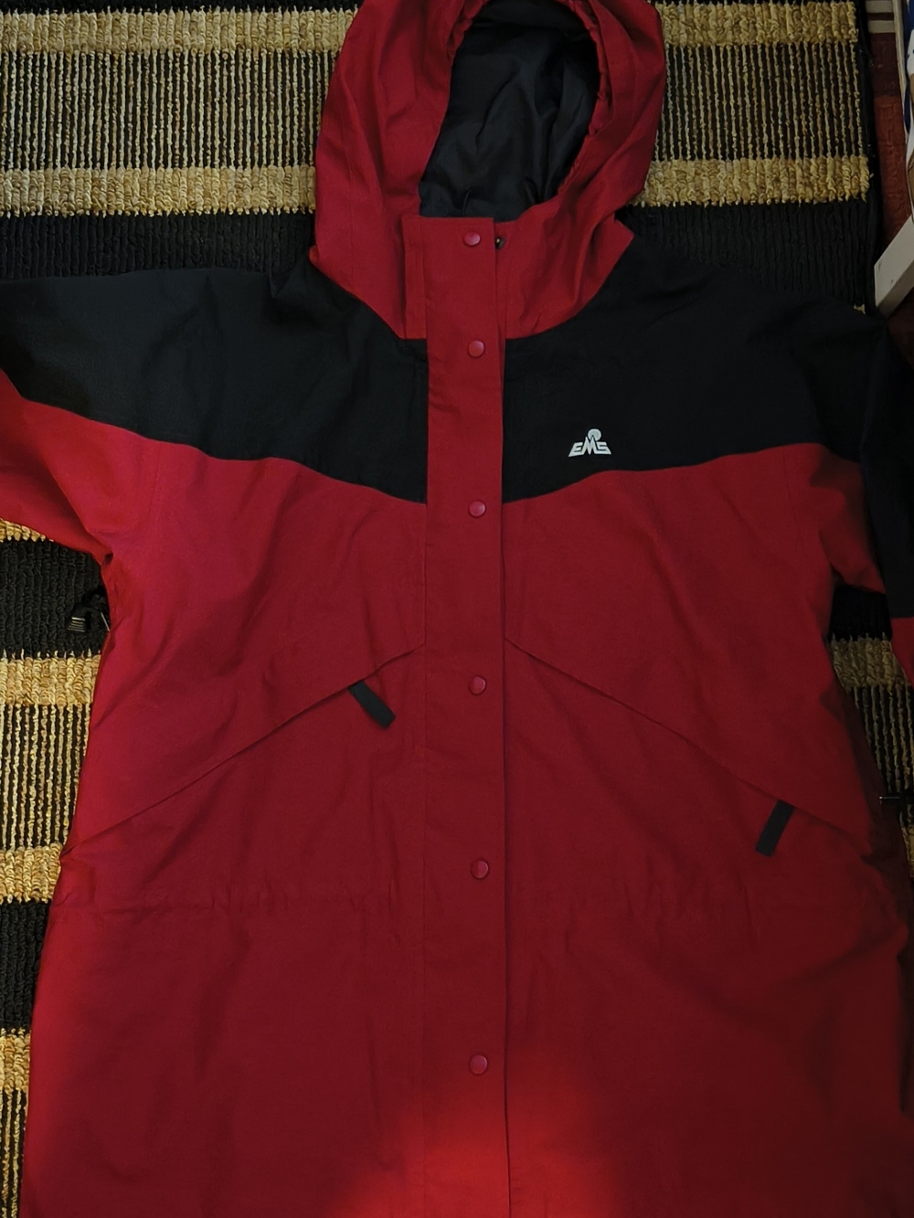 EMS Women's Red and Black Hooded Ski Jacket